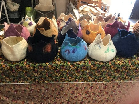 Wet Felting Fun with a Resist