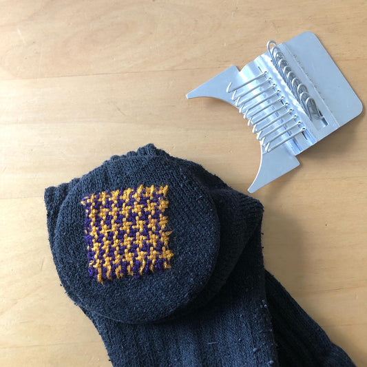 Visible Mending with Speedweve Looms and Embroidery